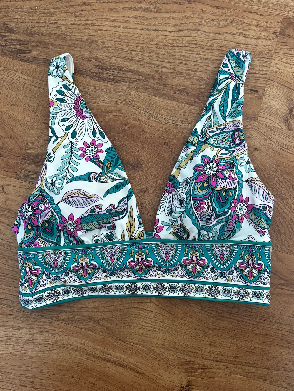 3/$20 Floral Print V-Neck Swim Top